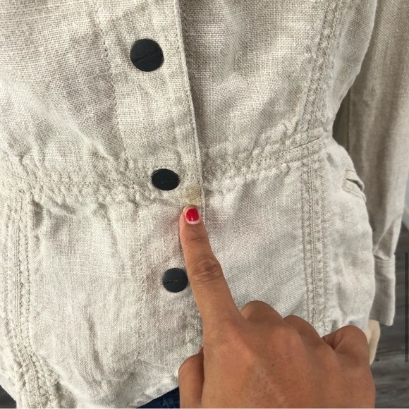 Coldwater Creek beige push button front jacket - Picture 10 of 16